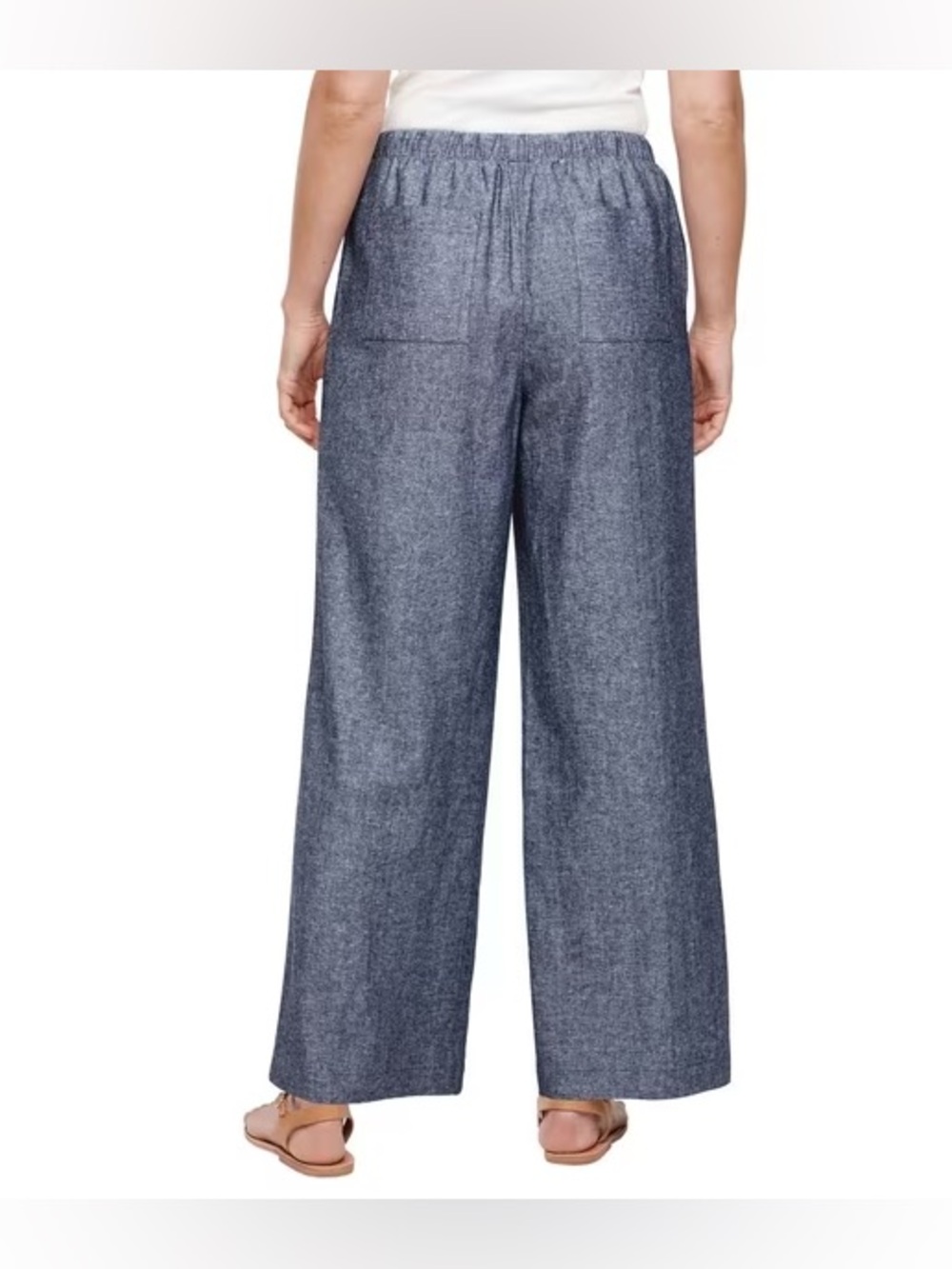 GAP Wide Leg Linen Pull On Pants Medium